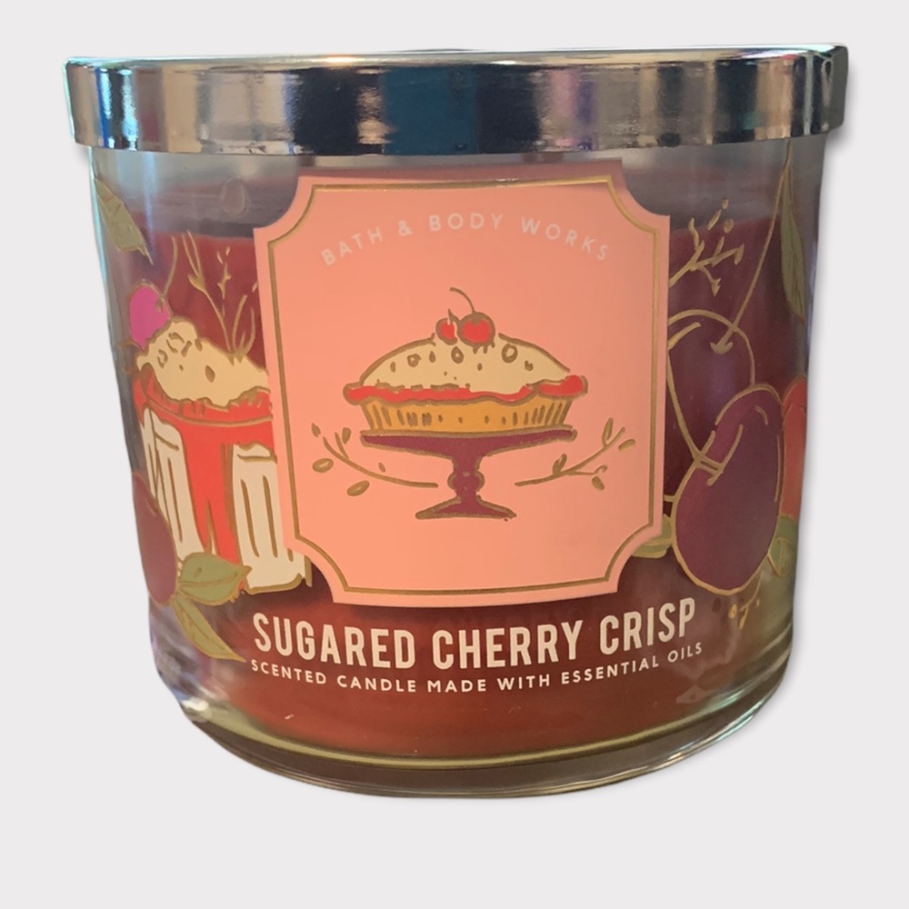 Sugared Cherry Crisp Bath and Body Works 3-Wick Candle